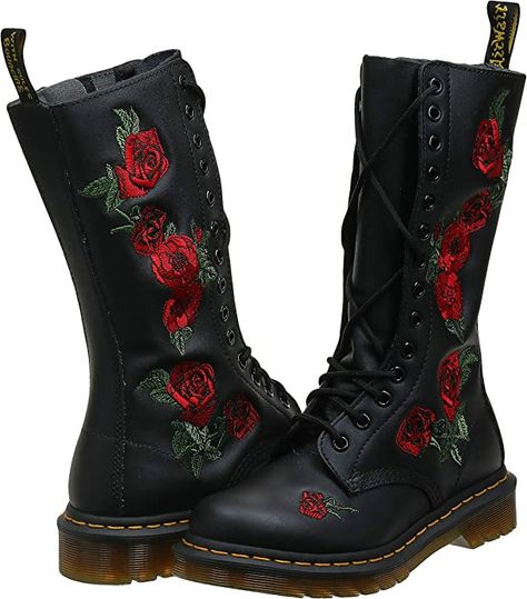 Jadon Boots, Iron Fist Shoes, Red Leather Boots, Dr Martens Womens, Doc Marten, Dr Martens Black, Lace Up Combat Boots, Dr Martens Boots, Embroidered Leather