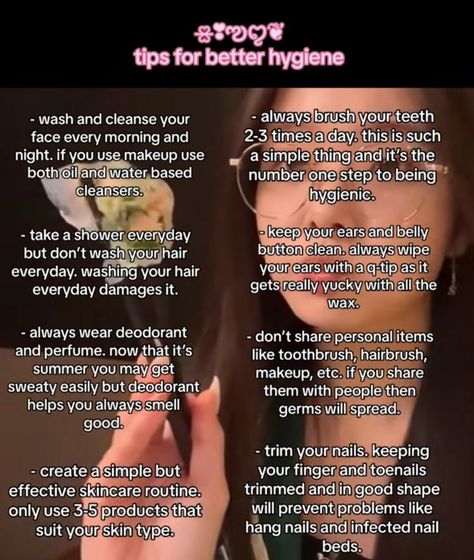 Summer Hygiene Tips, How To Be Hygienic, How To Have Better Hygiene, Girls Hygiene Tips, Hygiene Tips For Teens, Girl Hygiene Tips, Hygienic Tips, Hygiene Tips Feminine, Femininity Tips