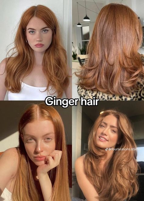 Spanish Hair Color, Soft Ginger Hair Color, Subtle Orange Hair, Cooper Caramel Hair, Titian Hair Colour, Strawberry Blonde Long Bob, Red Hair Outfits Aesthetic, Colors For Warm Undertones, Cooper Ginger Hair