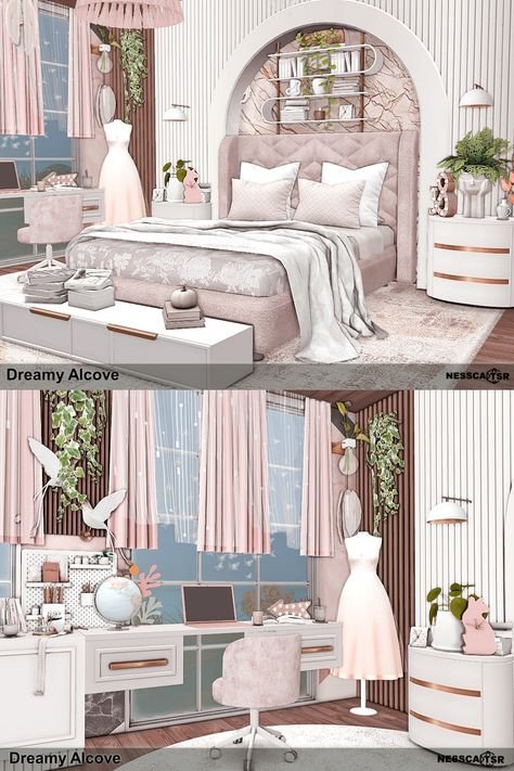 ROOM with CC ▶️Dreamy Alvove✨Click on the post and download✅THX❤️BASE GAME + CC from TSR ✌️✨Have fun!✅#ts4builds #sims4 #sims4builds #sims4home #sims4builds #sims4buildsideas #ShowUsYourBuilds #thesims4 #Sims4 #sims4game #ts4 #sims4houses #sims4cc #sims4interior #ts4cc #thesims4 #ts4house #simshousedesign #sims4rooms #simsbuilds #simsbuild #sims4cc #ccfinds #s4 #s4cc Ts4 Interior Cc, Sims 4 Cc Decor Bedroom, Sims 4 Dollish, Sims Four Cc Furniture, Sims 4 Cute Room Cc, Sims 4 Girly Bedroom Cc, Sims 4 Air Mattress Cc, Sims 4 Twin Nursery, Sims Cc Carpet