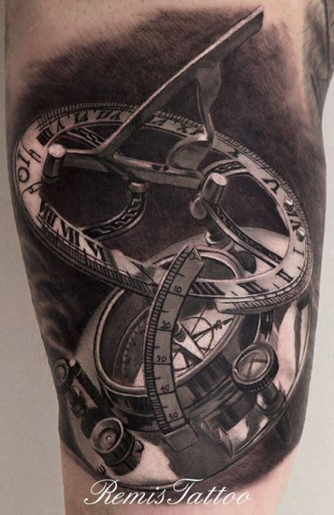 40 Awesome Compass Tattoo Designs | Cuded Sundial Tattoo, Sextant Tattoo, Tattoos Masculinas, Tatoo 3d, Compass Rose Tattoo, Compass Tattoo Design, Map Tattoos, Biomechanical Tattoo, Tattoo Prices