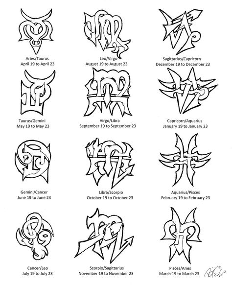 Couples Zodiac Tattoos, Capricorn Aquarius Cusp, Scorpio Zodiac Tattoos, Aquarius Pisces Cusp, Leo Virgo Cusp, Zodiac Cusp, Sagittarius Tattoo, Gemini Tattoo, Leo Tattoos