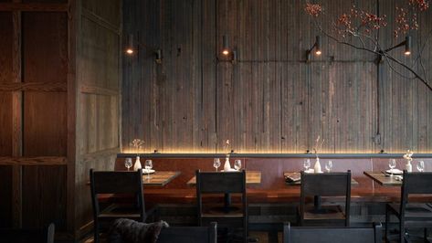 Architecture practice Mutuus Studio used rustic materials and earth tones to create a "sense of timelessness and comfort" within a Seattle farm-to-table restaurant. Dutch Still Life, Metal Grill, Custom Light Fixtures, Design Café, Charred Wood, Aged Copper, Handmade Plates, Oak Panels, Cosy Corner