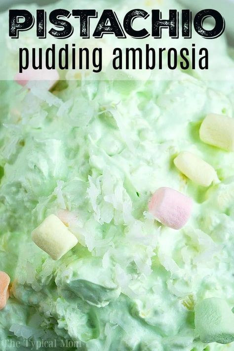 Marshmallows Salad, Pistachio Ambrosia, Ambrosia Dessert, Dessert Marshmallow, Congealed Salads, Hawaiian Dessert, Fluff Salads, Pistachio Dessert Pudding, Sweet Salads