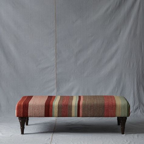 Flatweave Kilim Ottoman | Greenrow Kilim Ottoman, Lets Stay Home, Best Build, Home Reno, Tv Room, School Days, Bench Furniture, Home Collections, Flat Weave