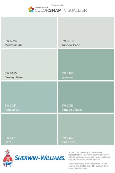 Seafoam Paint Color Sherwin Williams, Pale Seafoam Paint, Sherwin Williams Spearmint, Muted Mint Paint Color, Light Seafoam Walls Paint Colors, Seafoam Green Accent Wall, Sherwin Williams Mint Green Paint Colors, Mint Green Wall Paint, Mint Green Bedroom Walls