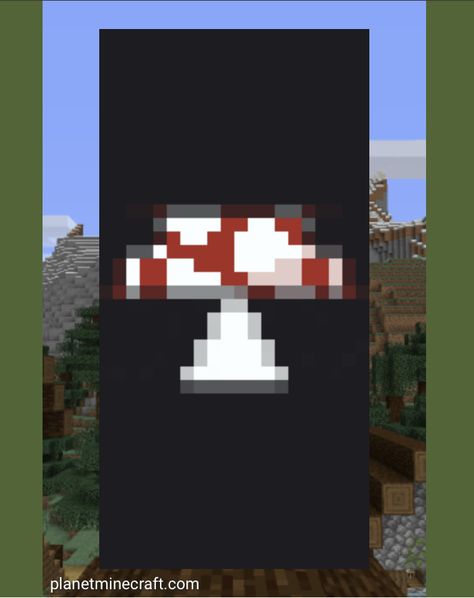 Minecraft Banner Designs Mushroom, Red Banner Design Minecraft, Minecraft Shield Banner Designs, Minecraft Mushroom Banner, Minecraft Shield Design, Mc Banner, Minecraft Banner Patterns, Banner Patterns, Elven City