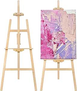 Stuelloaf Adjustable Wooden Painting Easel, Art Easel Stand Hold up to 48'', Painting Canvas for Wedding Sign and Poster, Drawing for Adults, Begginners and Students Drawing For Adults, Paint Easel, Canvas And Easel, Sign Drawing, Painting Easel, Artist Easel, Wood Easel, Display Easel, Easel Stand