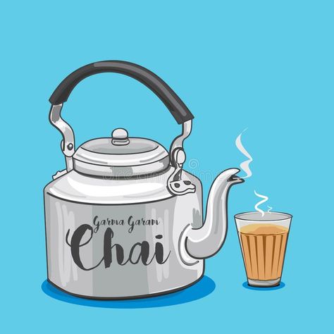 Indian traditional tea pot or kettle vector illustration #Sponsored , #Ad, #sponsored, #traditional, #vector, #illustration, #tea Tea Glass Painting, Chennai Paintings, Food Items Drawing, Tea Pot Illustration, Cooking Drawing, Tea Stall, Tea Clipart, Kitchen Clipart, Barcode Tattoo