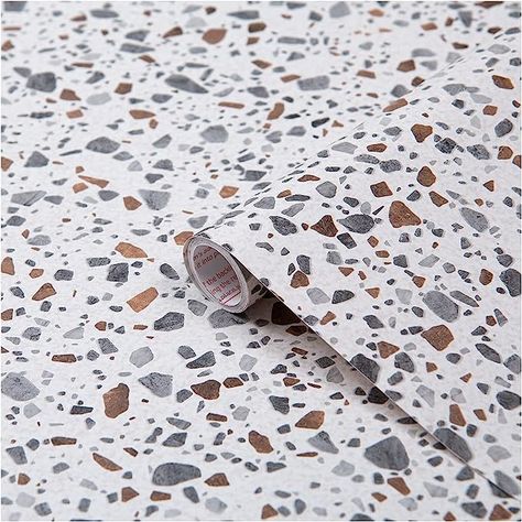 d-c-fix Peel and Stick Contact Paper Terrazzo Stone Look Self-Adhesive Film Waterproof & Removable Wallpaper Decorative Vinyl for Kitchen, Countertops, Cabinets 26.5" x 78.7" - Amazon.com Adhesive Window Film, Terrazzo Marble, Kitchen Wrap, Sticky Back Plastic, Dc Fix, Look Wallpaper, Furniture Update, Plastic Design, Mosaic Stone