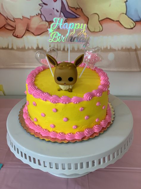 Pokemon Eevee Birthday Cake, Pokemon Party Ideas, Pokemon Birthday Cake, Pokémon Birthday, Pokémon Party, Pokemon Party, Pokemon Birthday, Girl Cake, 6th Birthday