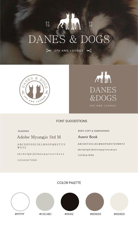 Brown Website Design, Pet Branding Design, Brand Logo Design Ideas, Shop Branding Design, Brown Website, Travel Agent Business, Brand Brief, Starbucks Wallpaper, Brand Board Template