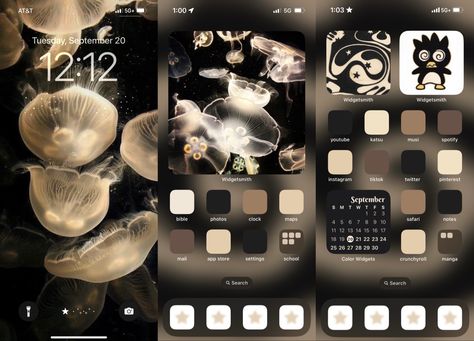 Jellyfish Themed Iphone Layout, Jellyfish Homescreen Ideas, Jellyfish Iphone Theme, Jellyfish Phone Layout, Jellyfish Homescreen Layout, Jellyfish Iphone Layout, Jellyfish Ios Layout, Jellyfish Themed Phone, Jellyfish Phone Theme