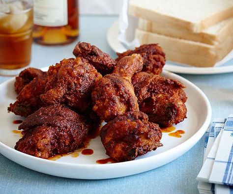 There's southern fried chicken and then there's Nashville hot chicken. And once you've tried it, there's no turning back. Recipe For Kentucky Fried Chicken, Nashville Hot Chicken Recipe, Best Fried Chicken Recipe, Hot Chicken Recipe, Sean Brock, Chicken Sauce Recipes, Fried Chicken And Waffles, Whole Chicken Recipes, Nashville Hot Chicken