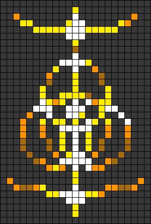 Elden Ring Crochet Pattern, Elden Ring Cross Stitch, Elden Ring Pixel Art, Pixel Grid, Crochet Grid, Start Sewing, Tapestry Crochet Patterns, Dark Soul, Pixel Pattern