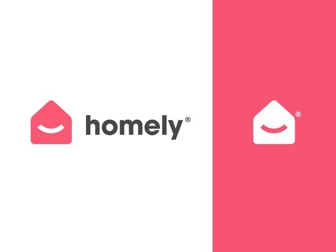 homely - logo by Eddie Lobanovskiy for unfold on Dribbble Luxe Logo, Yoga Studio Design, Logo Creator, House Logo Design, Yoga Online, Real Estate Logo Design, Interior Logo, Logo Pink, Branding Projects