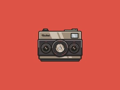 Rollei 35  by Bojan Oreskovic Rollei 35, Camera Illustration, Easter Templates, Pixel Camera, Illustration Styles, Outline Designs, Wall Papers, Highlight Covers, Vintage Camera