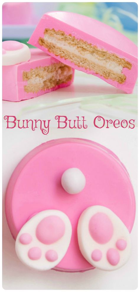 Easter Oreo Cookie Pops, Easy Easter Desserts With Peeps, Cute Easter Snack Ideas, Easter Treat Ideas For Kids, Easter Treat Table, Bunny Themed Desserts, Easter Baking Ideas For Kids, Oreo Puck Ideas, Easter Cake Pops Easy