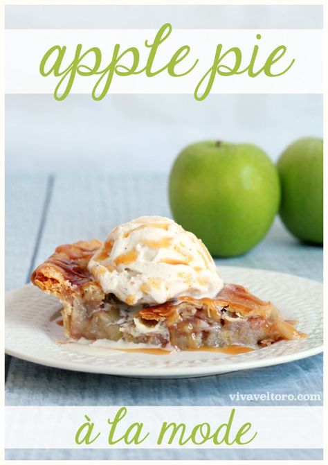 Apple Pie a la mode. So simple and delicious!  #ad #MySweetHolidays Pie A La Mode, Classic Apple Pie, Caramel Fudge, Berry Pie, Flavor Ice, Mouthwatering Recipes, Classic Desserts, Tart Recipes, Copycat Recipes