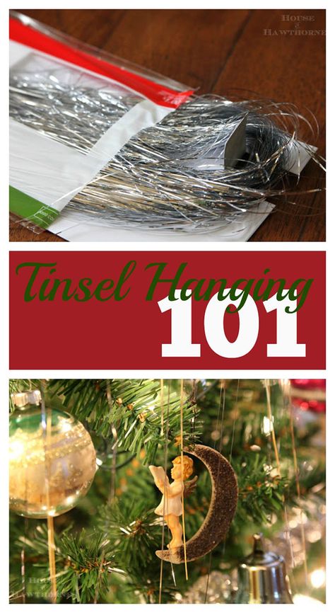 Amusing look at how to hang tinsel on your Christmas tree.  Great for a vintage Christmas look! Tinsel Christmas Tree, A Vintage Christmas, Christmas Sparkle, Christmas Tinsel, Tinsel Tree, Christmas Look, Charming Christmas, How To Hang, Christmas Time Is Here