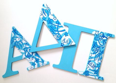 Adpi Letters, Greek Letters Painted, Sorority Letters Painted, Sorority Canvases, Big N, Sigma Alpha Iota, Quilling Letters, Letter Designs, Sorority Sugar