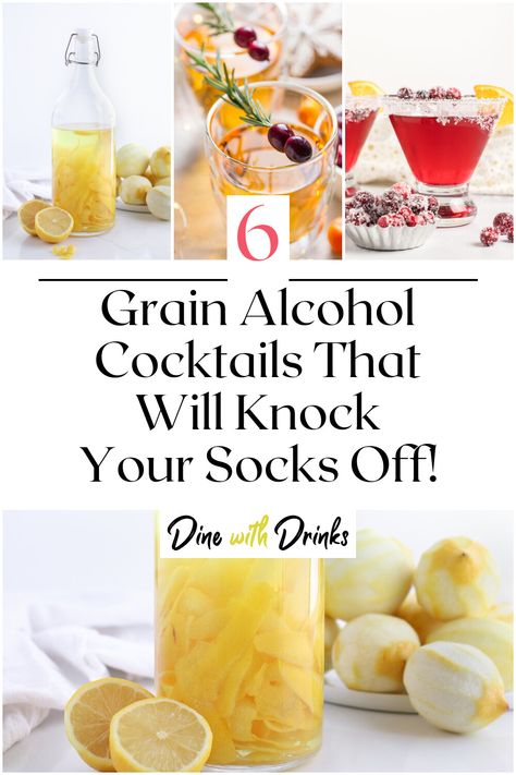 Collage of 4 grain alcohol cocktails. Grain Alcohol, Wild Night, Perfect Cocktails, Summer Refreshments, Drink Up, Winter Warmers, Host A Party, Mixology, Cocktail Recipes