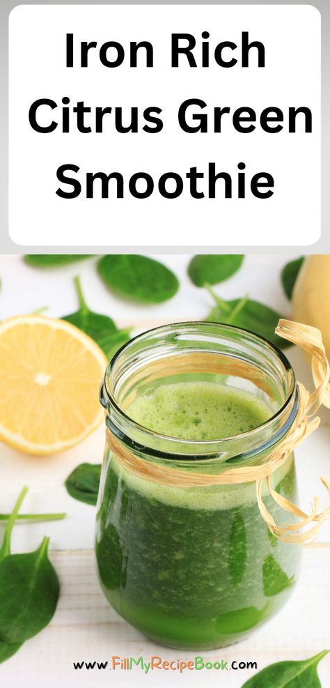 High Iron Smoothie Recipes, Green Smoothie Recipes For Iron, Iron Smoothie Recipes, Iron Rich Smoothies, Iron Filled Smoothies, High Iron Smoothies For Kids, Smoothies Rich In Iron, High Iron Smoothies, Iron Rich Smoothie Recipes