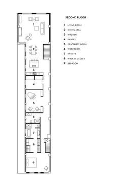 20 Powell Street / Kirsten Reite Architecture Granny Pods Floor Plans, Japan House Design, Second Floor Plan, Narrow House Designs, Narrow House Plans, Entrance Gates Design, Long House, Small House Elevation Design, Architecture Concept Diagram