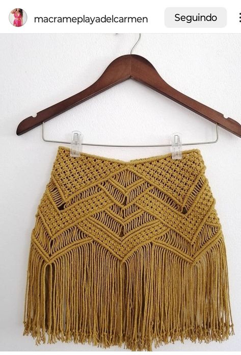 Macrame Clothes, Makramee Diy, Macrame Knots Pattern, Macrame Dress, Mode Crochet, Diy Skirt, Macrame Patterns Tutorials, Macrame Bag, Crochet Skirt