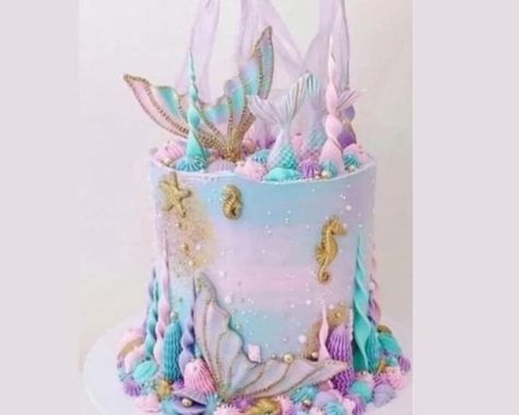 SweetHomeBaker - Etsy Australia Birthday Cakes Pink, Birthday Dinner Dresses, Mermaid Cupcake Cake, Barbie Themed Cake, Ocean Birthday Cakes, 4de Verjaardag, Mermaid Birthday Party Decorations, Mermaid Theme Birthday Party, Mermaid Cupcakes