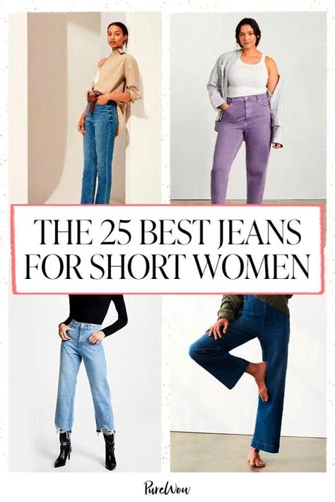 Outfit For Short Women, Best Jeans For Short Women, Jeans For Short Legs, Pants For Short Women, Jeans For Short, Short Women Outfits, Style For Short Women, Jeans For Petite Women, Outfits For Short Women