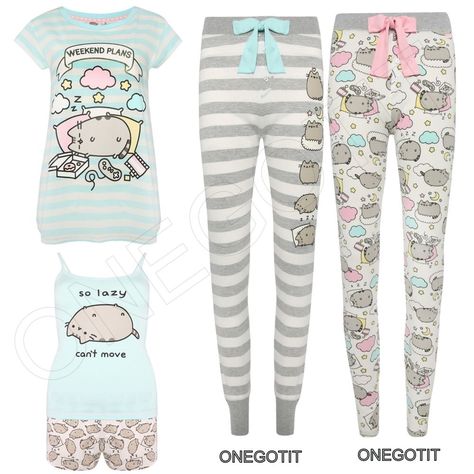 Pusheen Shirt, Patagonia Vest Outfit, Pusheen T Shirt, Pusheen Merchandise, Ladies Pyjamas, Pusheen Cute, Pyjamas Set, Pusheen Cat, Pyjama Sets