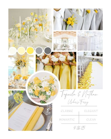 Light Yellow Wedding Theme, Pale Yellow Wedding Theme, Light Yellow Weddings, Pale Yellow Weddings, Yellow And White Wedding, Gray Pallet, Yellow White Wedding, Bridesmaid Color, Wedding Motif