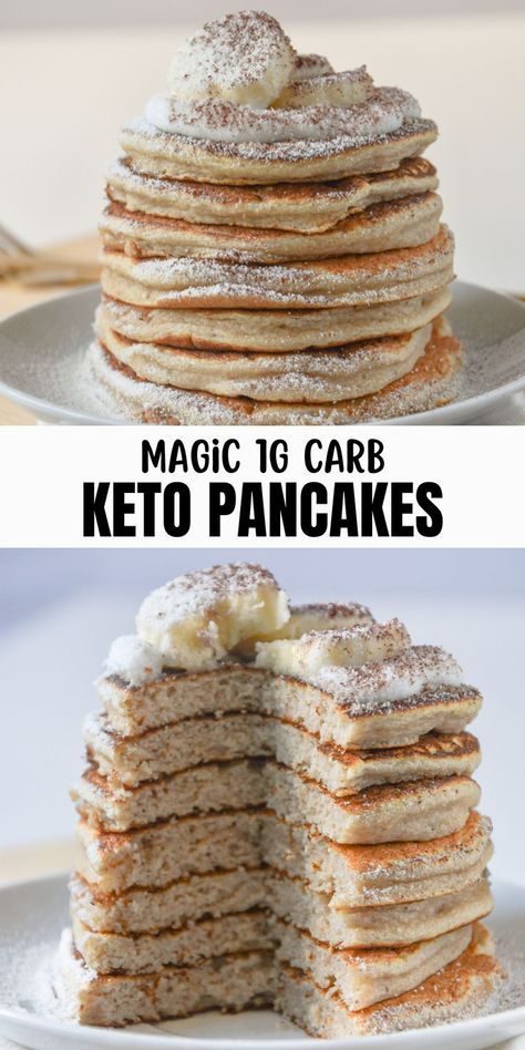 Low Carb Keto Pancakes Recipe Healthy Almond Flour Pancakes, Recipe With Protein Powder, Dairy Free Pancake Recipe, Protein Powder Pancakes, Best Keto Pancakes, Pancake And Waffle, Dirty Keto, Healthy Low Carb Breakfast, Dairy Free Pancakes