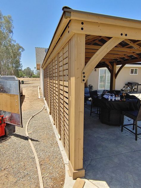 12x20 Gazebo, Closed Gazebo Ideas Backyard, Gazebo Side Panels Diy, Yardistry Gazebo Accessories, Diy Pergola Privacy Wall, Gazebo Walls Diy, Gazebo Enclosure Ideas, Yardistry 12 X 16 Gazebo, Gazebo With Privacy Wall