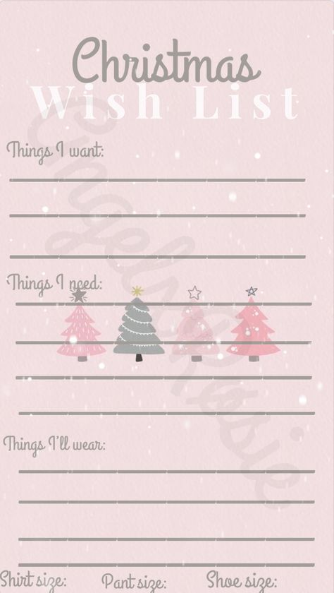 Christmas Wish List🎄 Christmas Wish List, Christmas Pink, Christmas Wish, Collage Phone Case, Christmas Cute, Slide Show, List Template, Wish List, Christmas Wishlist