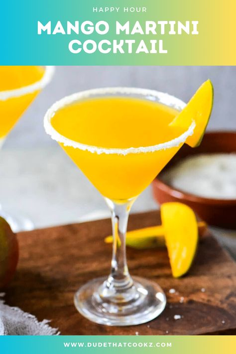 This fresh ands fruity Mango Martini cocktail combines fresh mango puree, orange liqueur, simple syrup, lime juice, and vodka for the perfect summer (or anytime) imbibe. Mango Martini Recipe, Orange Crush Cocktail, Fruity Cocktail Recipes, Mango Vodka, Mango Martini, Martini Recipes Vodka, Mango Cocktail, Martinis Drinks, Orange Liqueur