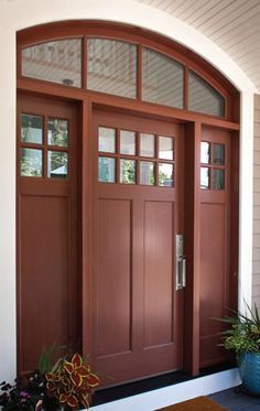 Favorite 2019 Sherwin-Williams Paint Colors - Favorite Paint Colors Blog Craftsman Front Door, Brown Front Doors, Exterior Door Colors, Brown Paint Colors, Craftsman Door, Front Door Paint Colors, Custom Millwork, Porch Colors, Door Paint Colors