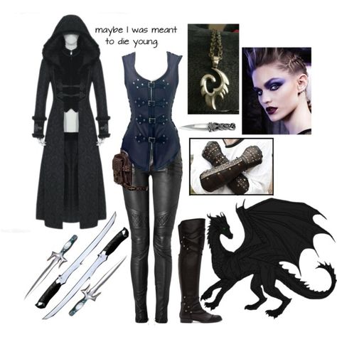 A fashion look from September 2015 by jayfenwyke featuring Balmain, DolceGabbana, Urban Decay, dragons and jayfenwyke Dragon Rider Outfit, Rider Outfit, Badass Outfit, Warrior Outfit, Fandom Outfits, Outfits Polyvore, Dragon Rider, Medieval Clothing, Medieval Dress