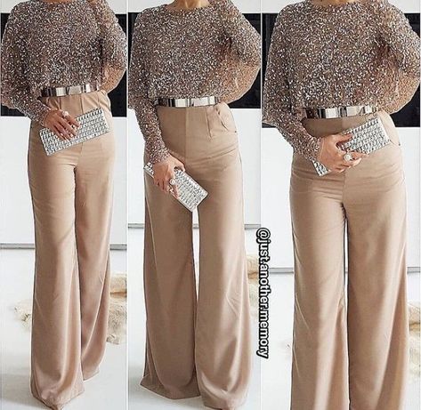 Blouse Soiree Outfit, Soiree Jumpsuits, Party Wear Jumpsuit, Soiree Outfit, Jumpsuit Outfits, Girls Dress Outfits, Hijab Fashionista, Soiree Dress, Stylish Jumpsuit