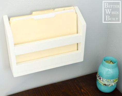 The top 30 Ideas About Diy Wall File organizer - Home Inspiration and Ideas | DIY Crafts | Quotes | Party Ideas Wall File Organizer, Wall File Holder, Diy Mail, Folder Holder, Pocket Holes, Diy Mailbox, Wall File, Upcycle Ideas, File Organizer