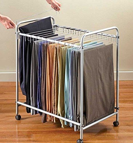 Small Space Clothing Storage, Pants Storage, Pants Organization, Pant Storage, Deco Studio, Small Closets, Pant Hangers, Small Space Storage, Collections Etc