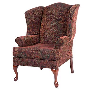 Preston Berry Wingback Chair Printed Accent Chairs, Cream Chair, Wing Back Chair, Wingback Accent Chair, Chair Types, Chair Upholstery, Wing Chair, Design Fabric, Paisley Design