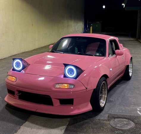 Pink Miata Mx5, Toyota Miata, Pink 350z, Pink Miata, Miata Car, Nissan 240sx, Mazda Mx5 Miata, Miata Mx5, Street Racing Cars