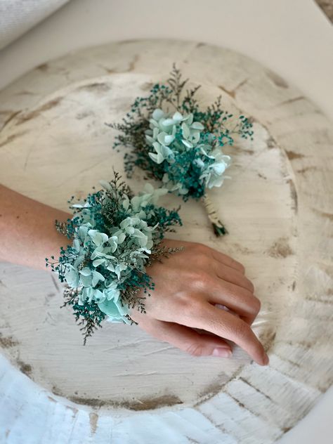 PLEASE READ At this time, processing time for each order will take 3 weeks, on top of that will be the shipping time.Shipping time is not in our hands!Please if you need early than that, add to your cart---RUSH MY ORDER ---listing,with that listing priority shipping is included. Beautiful and long lasting boutonniere ,made from Teal and Aqua Blue Dried and preserved flowers.Jute  ties,2 pins included for each boutonnières....this small little accents will last forever, also can be used for boho Teal Boutonniere, Wedding Flowers Teal, Teal Prom Bouquet, Teal Corsage, Turquoise Boutonniere, Dark Teal Boutonniere, Aqua Flowers, Teal Corsage And Boutonniere, White And Teal Corsage