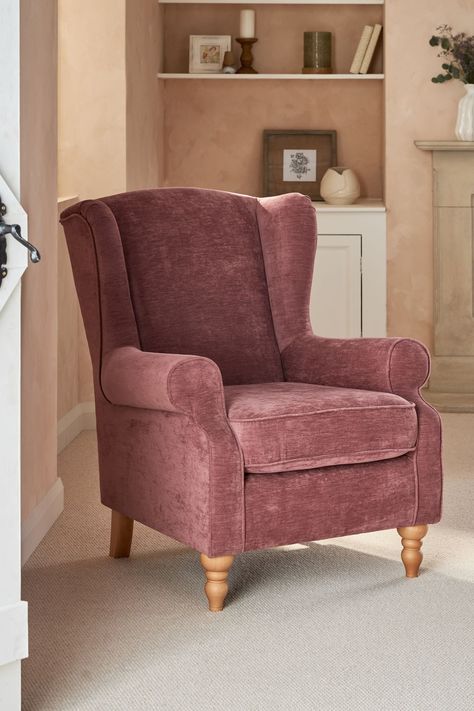 Scrolled arms and a wingback are the perfect pair to create this classic timeless armchair, with versatility that means it can sit in any room to add a cosy feel. Sherlock combines a high back for comfort and posture with high-quality construction and beautiful wooden turned feet, available in a selection of specially chosen fabrics, of which you can order yours online today. Our Sherlock chair shape comes in 4 different sizes & formats. The details of which are as below: Sherlock Chair - A subs Sherlock Chair, Wingback Chairs, Red Armchair, High Back Armchair, Decorative Ideas, Natural Weave, Electric Recliners, Production Design, Accent Arm Chairs