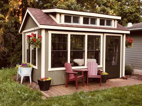 Shed Guest House With Bathroom, Wetland Garden, Enclosed Backyard, Guest House Shed, Party Shed, Shed Guest House, Tiny Guest House, Prefab Sheds, Backyard Guest Houses