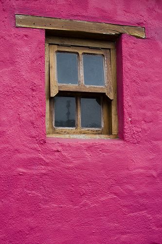 Magenta building with window ~ South Africa Murs Roses, Tout Rose, Office Window, I Believe In Pink, Pink Houses, All Things Pink, Tickled Pink, Through The Window, Design Office