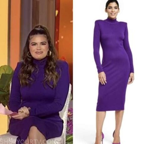 Sherri: November 2022 Kathy Buccio's Purple Knit Midi Sweater Dress Midi Sweater Dress, Worn On Tv, Purple Knit, Where To Buy Clothes, Sweater Dress Midi, Fashion Tv, Clothes Style, Knit Midi, Style Outfits