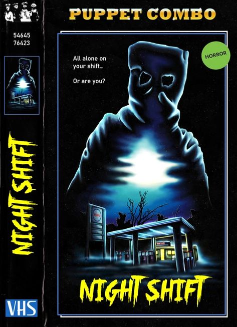 Puppet Combo, Vhs Cover, Horror Video Games, Retro Horror, Indie Horror, Horror Movie Art, Poster Room, 8 Bits, Night Shift